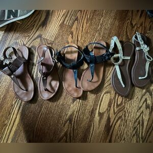 Women’s sandals 3 pair size 8
